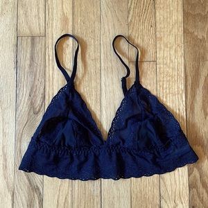 Natori Black Lace Bralette Sz Small
